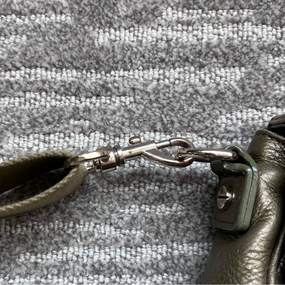 Olive Green Alexis Hudson genuine leather crossbody. - Picture 5 of 14